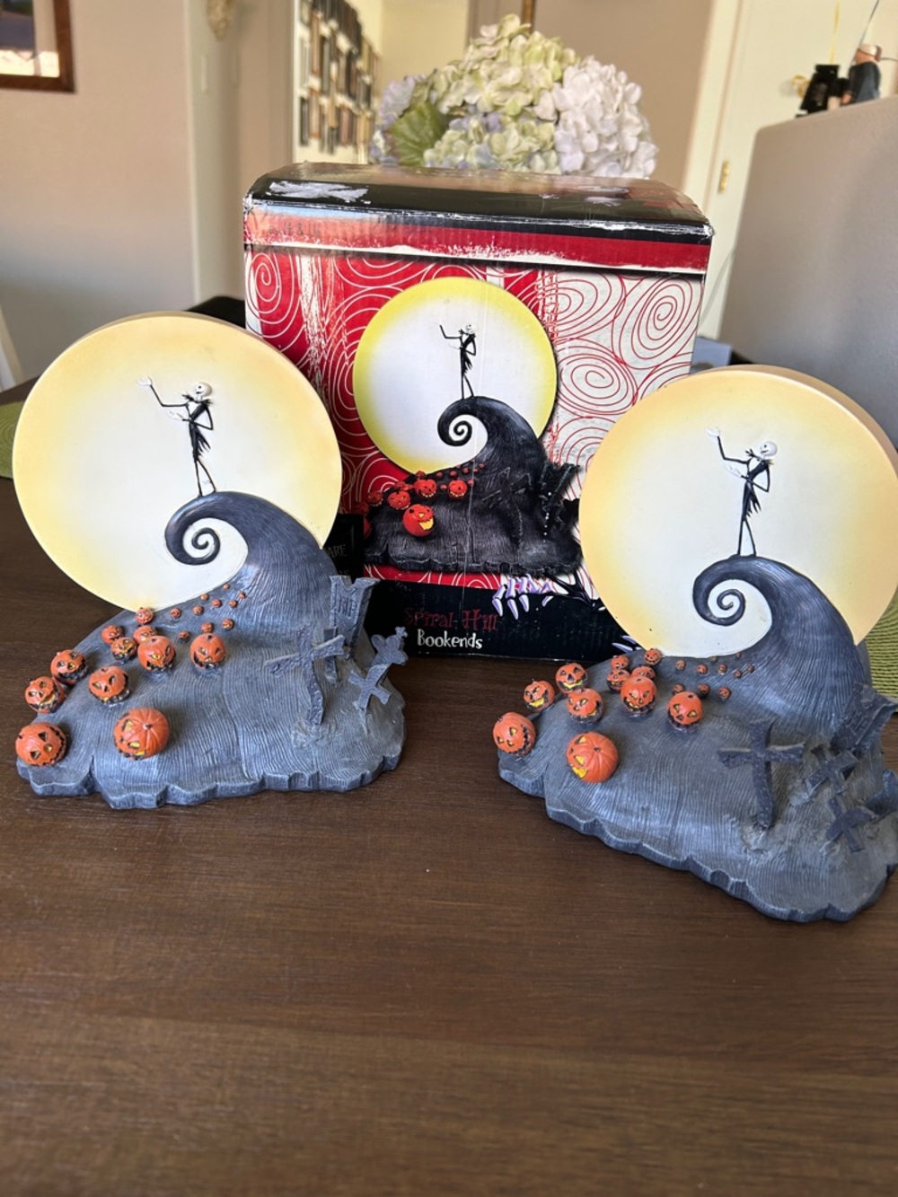 Disney The Nightmare Before Christmas Bookends in Black with Orange Accents